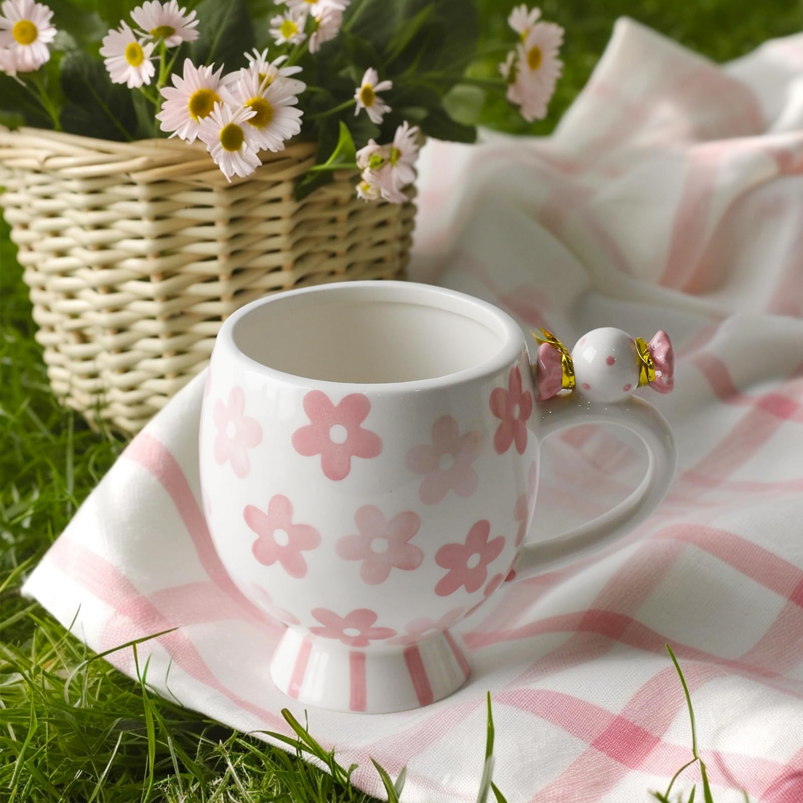 Ceramic Mug Cute Candy Shape, Unique Holiday Mug with Handle Hot Cocoa Cup Perfect for Tea & Coff... | Amazon (US)