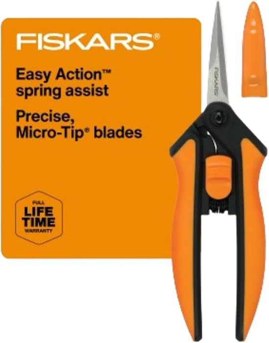 Fiskars Micro-Tip Pruning Snips - 6" Garden Shears with Sheath and Comfort Grip - Sharp Steel Bla... | Amazon (US)