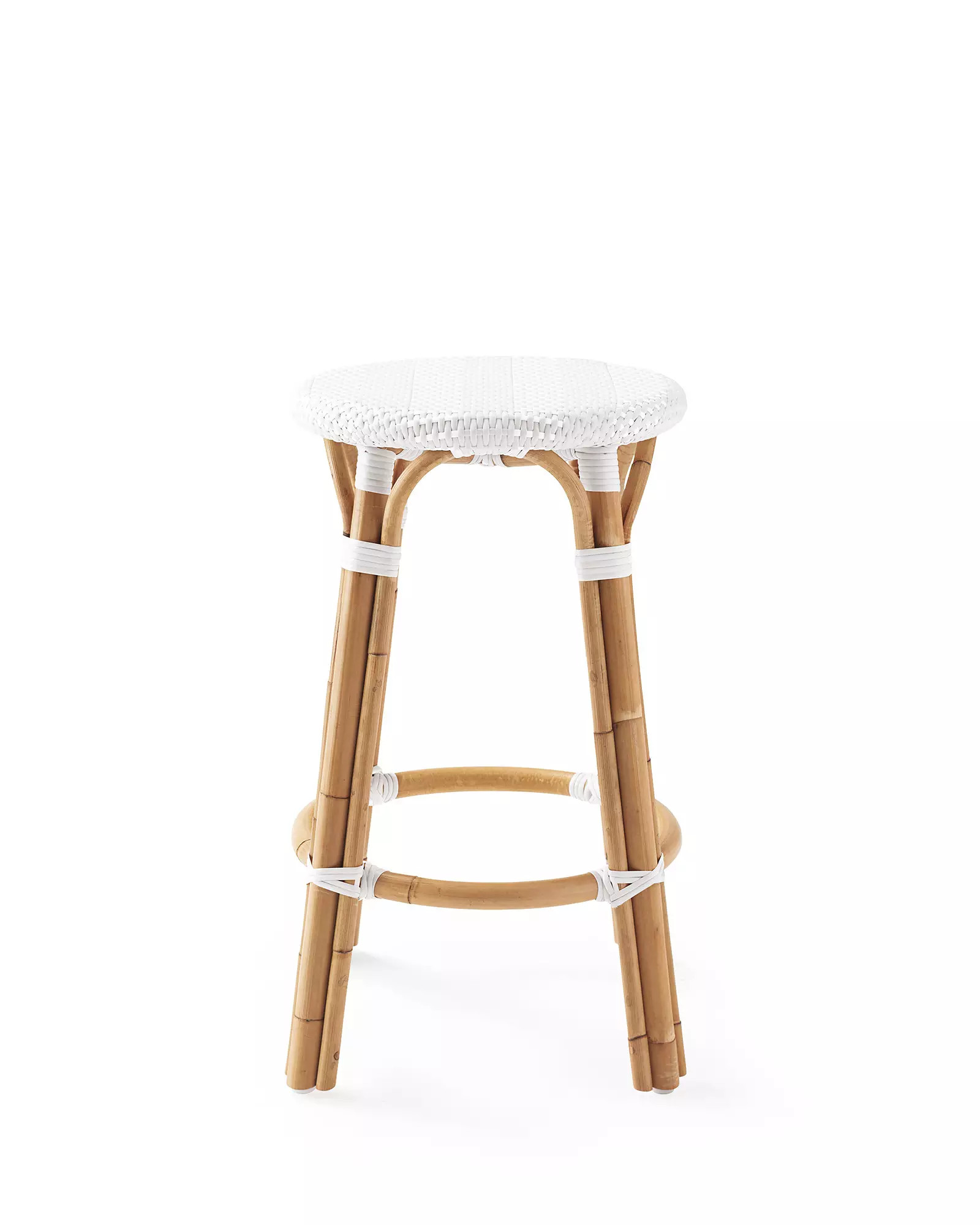 Riviera Rattan Backless Counter Stool | Serena and Lily