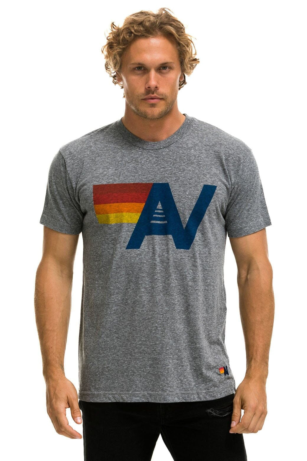 LOGO TEE - HEATHER GREY | Aviator Nation