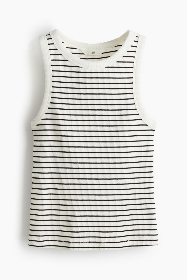 H & M - Ribbed Tank Top - Black | H&M (US + CA)
