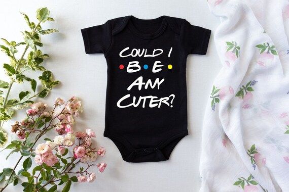 Could I Be Any Cuter Onesie ® or Bodysuit White Black Pink - Etsy | Etsy (US)