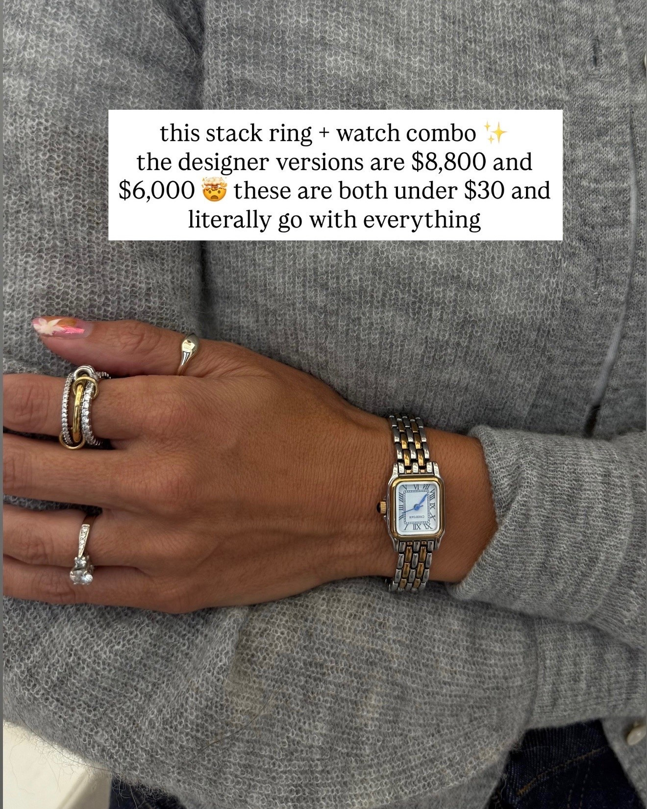 Obsessed with this stacked ring and watch combo!  Such great amazon finds that look designer! 

Amazon watch, Amazon jewelry, Amazon ring, stacked ring, Amazon fashion

#LTKootd #LTKOver40 #LTKgrwm