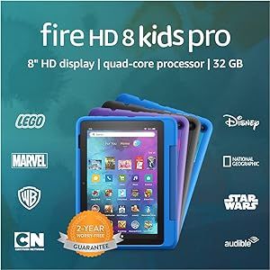 Amazon Official Site: Fire HD 8 Kids Pro tablet, 8" HD, ages 6 – 12, 32 GB | Amazon (US)