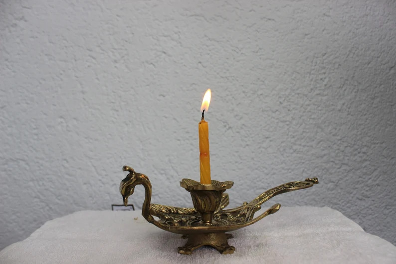 Candle Holder,vintage, Brass Casting, Handmade Candlestick, Antique, Table Decoration, Home Decor... | Etsy (US)