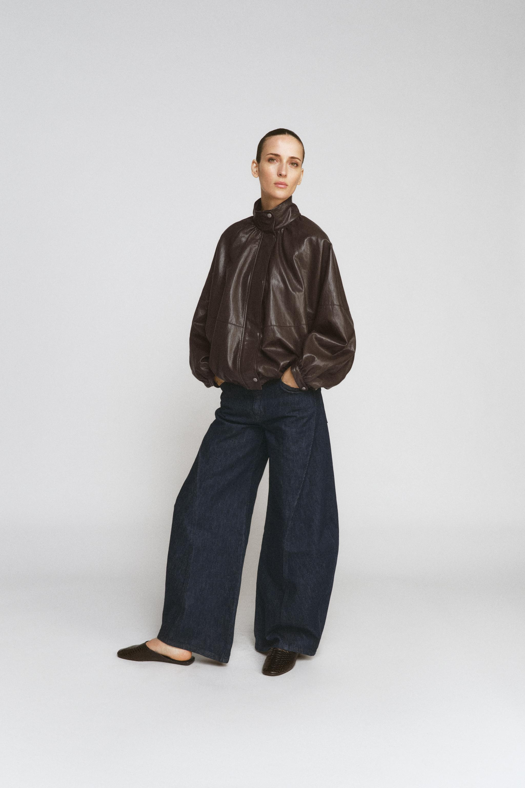 FAUX LEATHER BOMBER JACKET ZW COLLECTION | Zara US