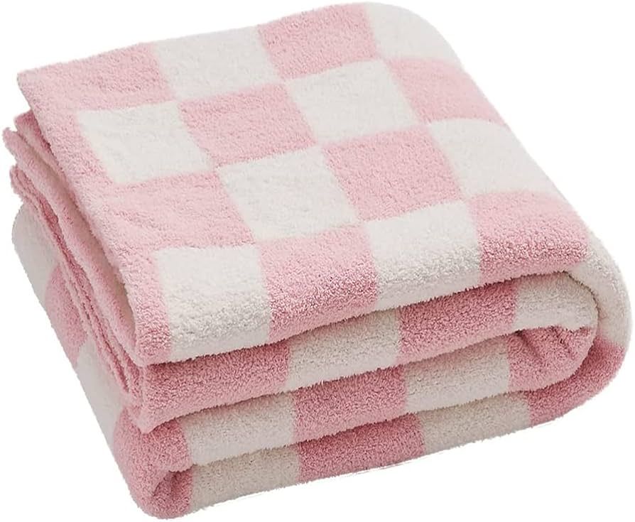 Soft Throw Blanket Microfiber Checkerboard Grid Pattern Cozy and Fluffy for Couch, Chair, Bed or ... | Amazon (US)