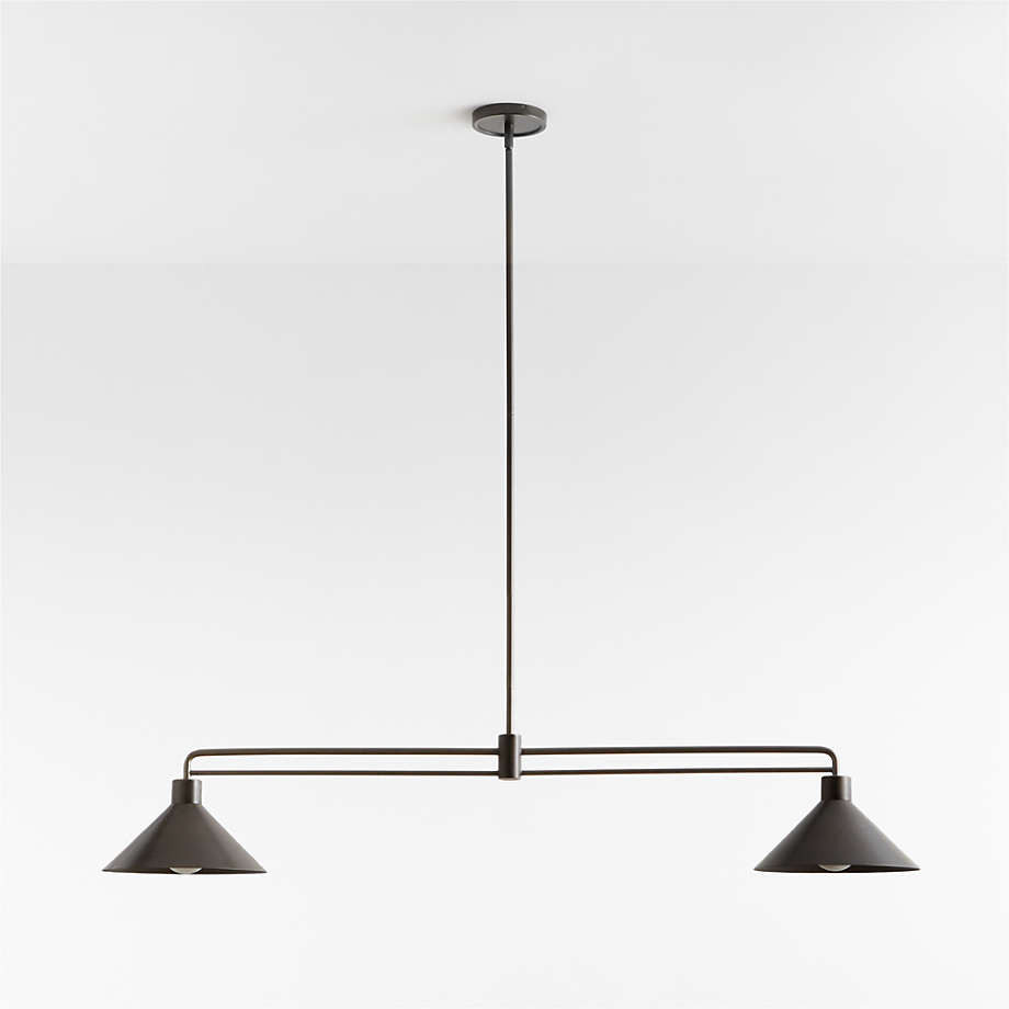 Andre Brass 2-Light Pendant + Reviews | Crate & Barrel | Crate & Barrel