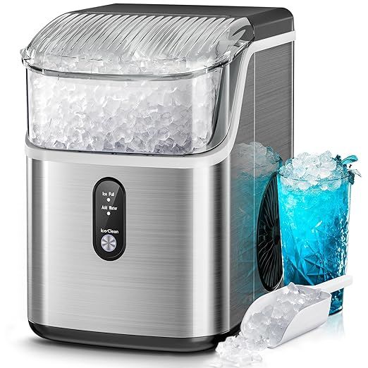 Kismile Nugget Ice Makers Countertop,Pebble Ice Maker Machine with Crushed Ice, 35lbs/Day,One-Cli... | Amazon (US)