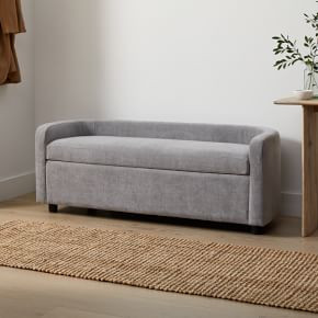 Bacall Curved Storage Bench | West Elm (US)
