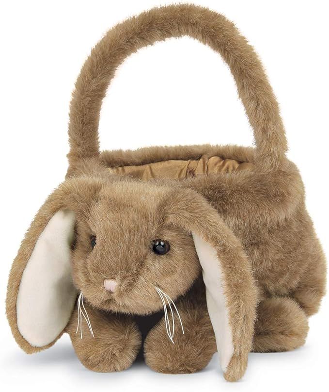 Bearington Plush Bunny Rabbit Kids Easter Egg Basket, Brown 12" x 13" | Amazon (US)