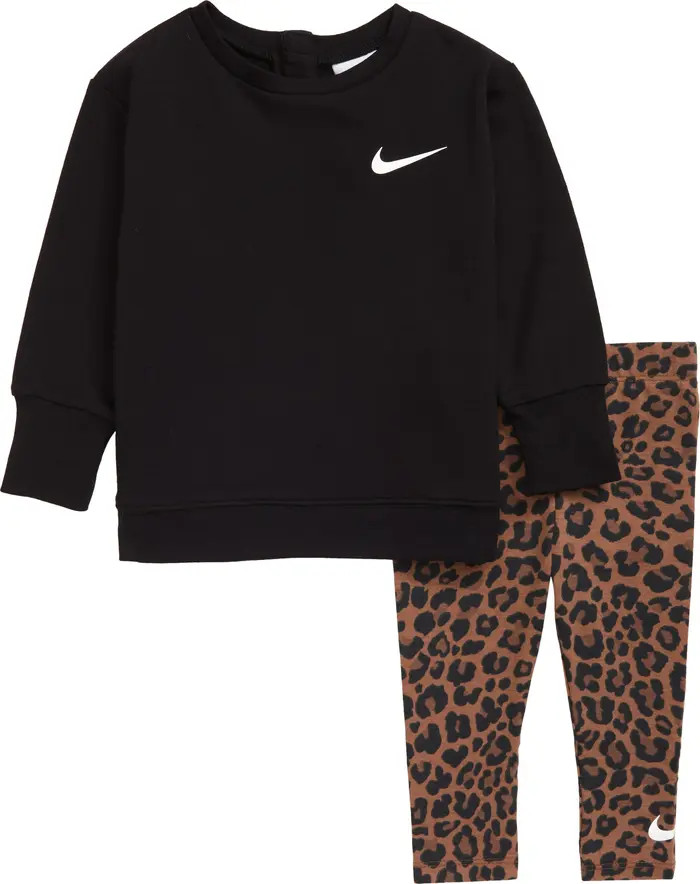 Nike Logo Graphic Sweatshirt & Print Leggings Set | Nordstrom | Nordstrom