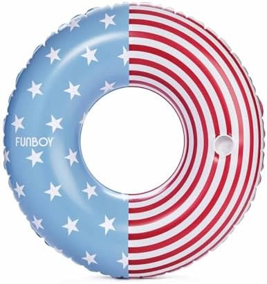 FUNBOY USA Americana 4th of July 250th Inflatable Tube Pool Float with Cup Holder, Large Adult Ov... | Amazon (US)