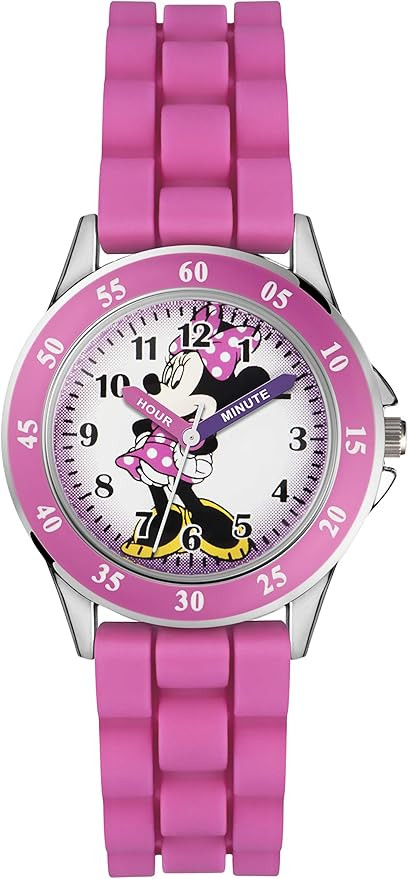 Accutime Kids Disney Mickey Mouse Minnie Mouse Analog Quartz Time Teacher Wrist Watch for Toddler... | Amazon (US)