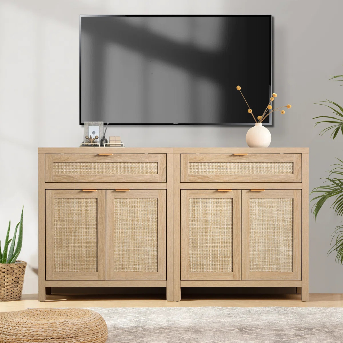 Safura 30'' Sideboard With 1 Drawer and 2 Doors (Set of 2) | Wayfair North America