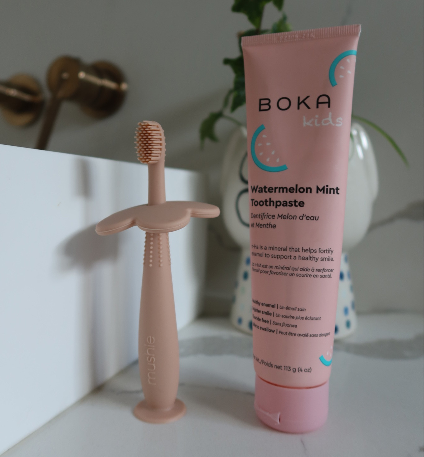 Fluoride free baby toothpaste and toothbrush  

#LTKBaby #LTKFamily #LTKKids