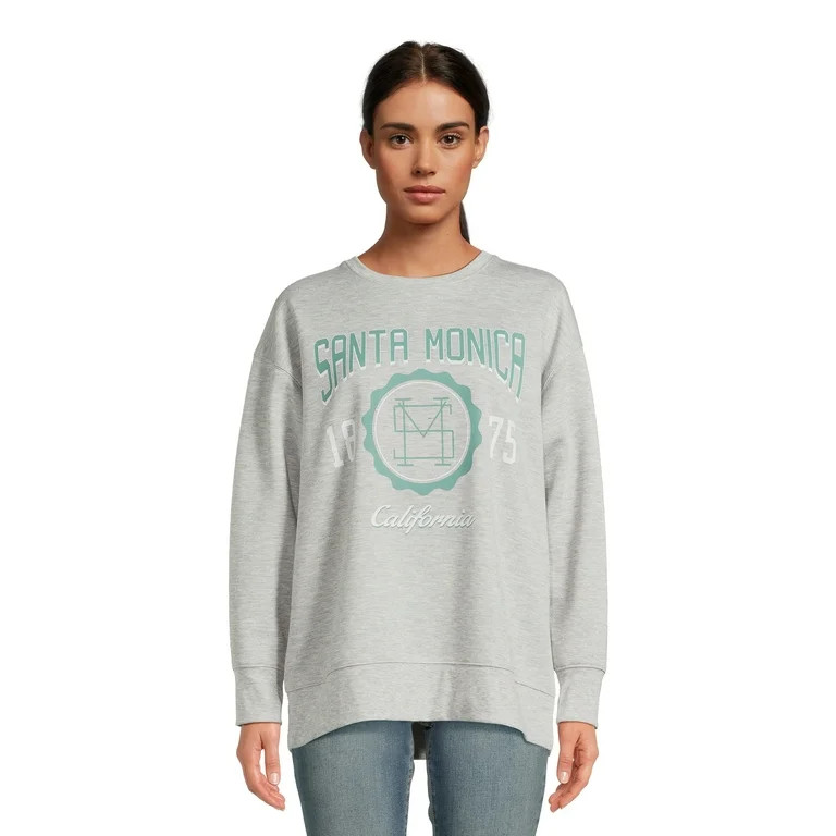Time and Tru Women's Graphic Sweatshirt - Walmart.com | Walmart (US)