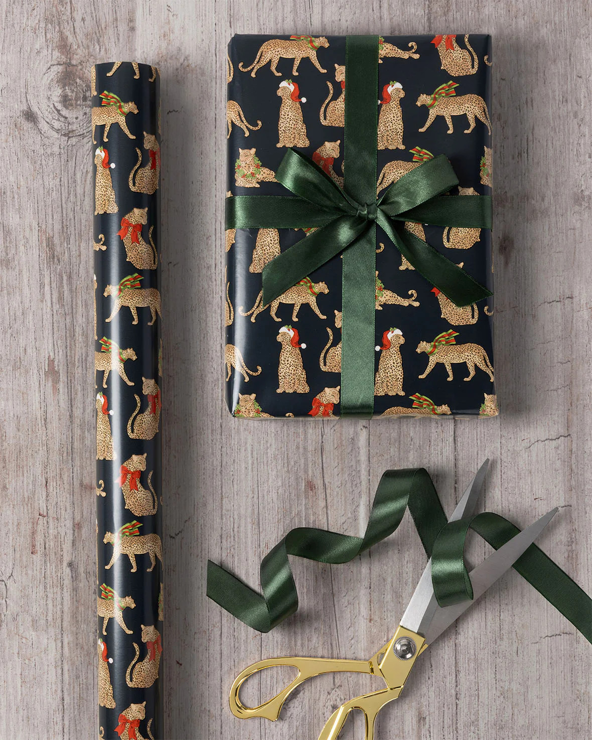 Christmas Leopard Print Wrapping Paper | Chelsea Peers NYC