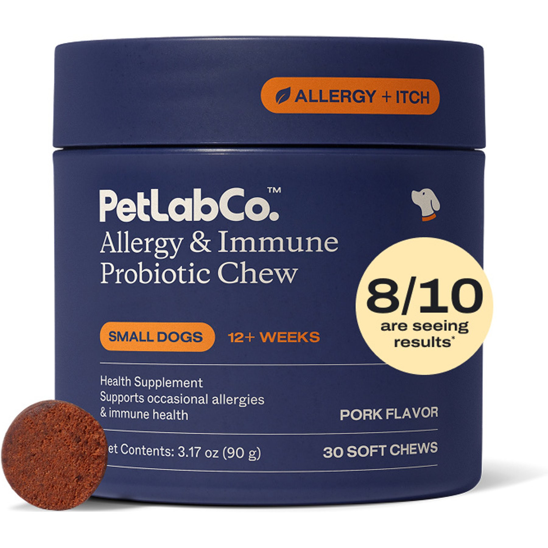PetLab Co. Allergy Immune Probiotic Chew Allergy Supplement for Small Dogs, 30 count | Chewy