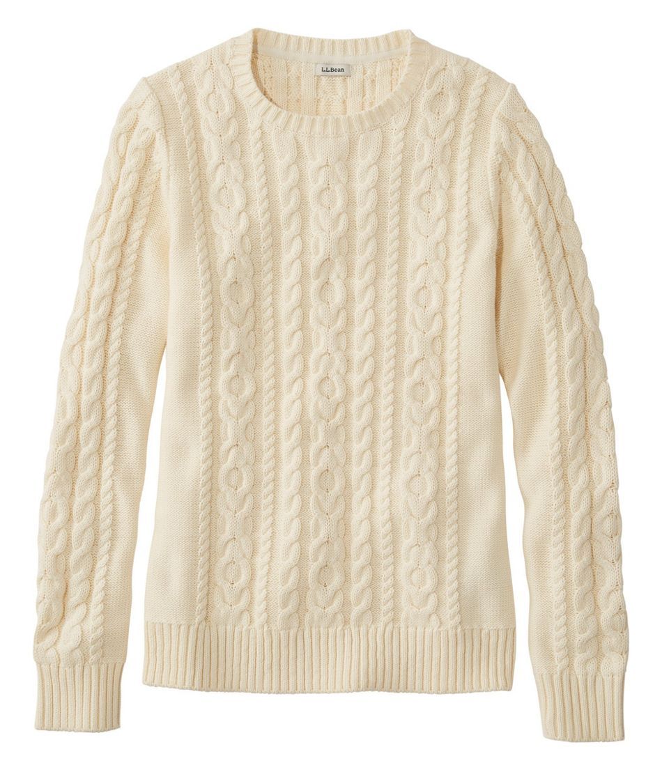 Women's Double L® Mixed-Cable Sweater, Crewneck | L.L. Bean