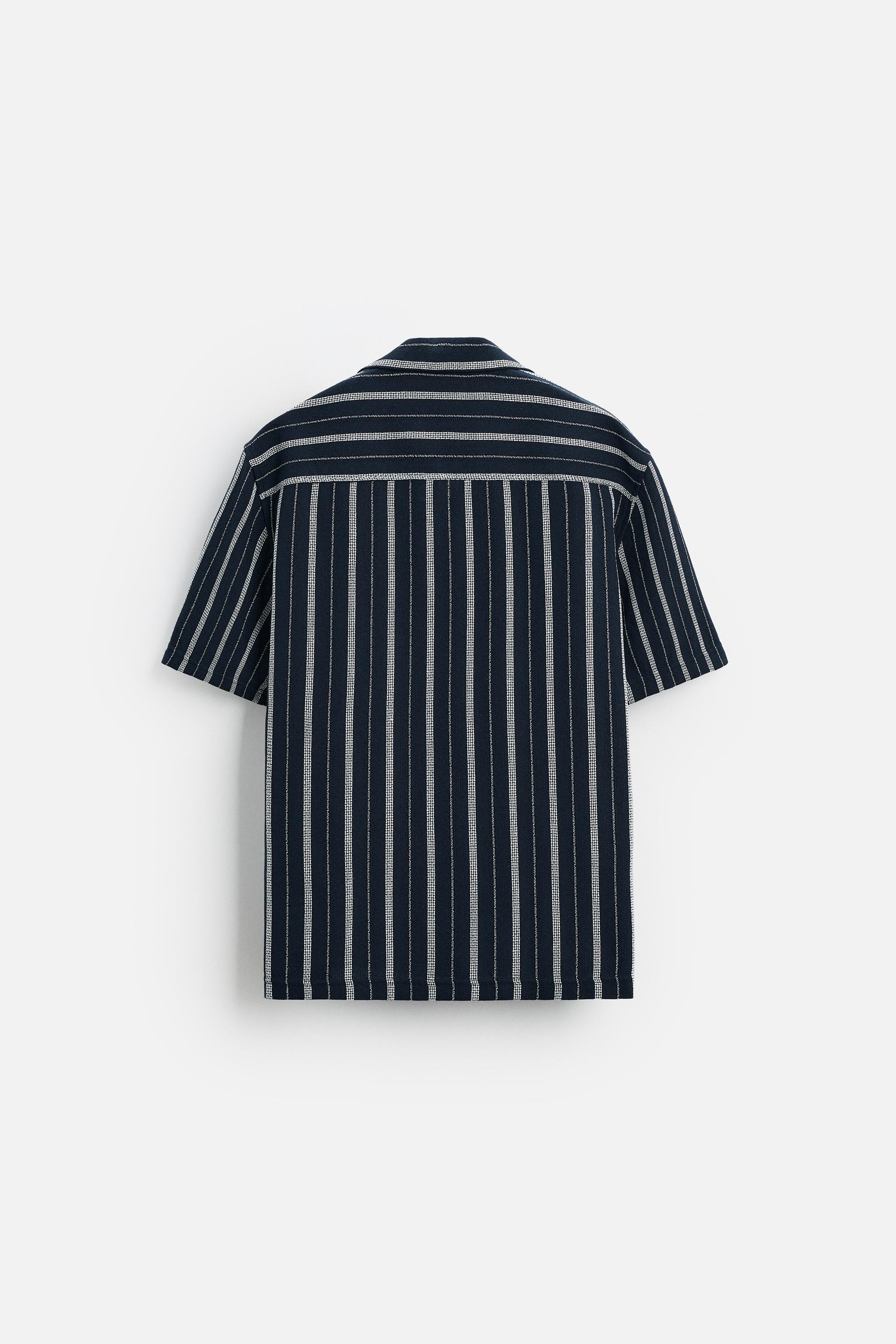 TEXTURED STRIPED SHIRT | Zara US