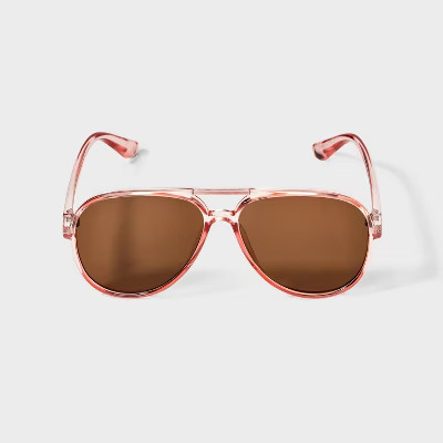 Women's Classic Aviator Sunglasses - Shade & Shore™ Pink | Target