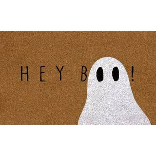 Home Accents Holiday Hey Boo 18 in x 30 in Coir Door Mat-60115300718x30 - The Home Depot | The Home Depot