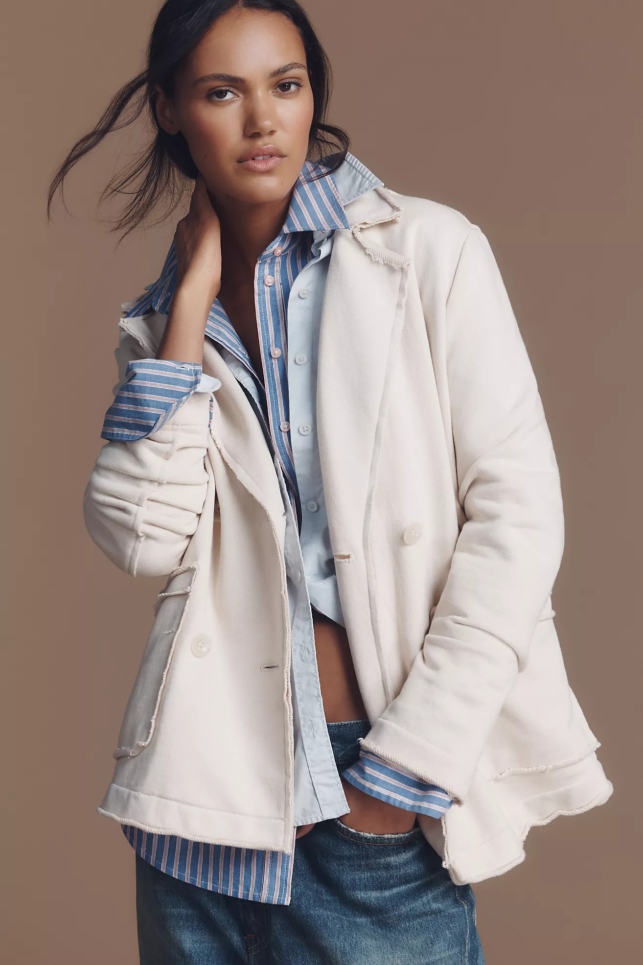 Pilcro Knit Peacoat | Anthropologie (US)
