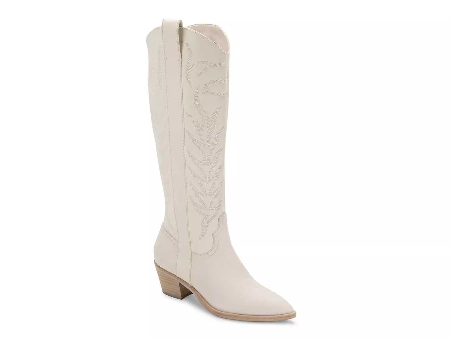 Dolce Vita Solei Boot | Women's | White Leather | Size 6 | Boots | Block | Cowboy & Western | DSW