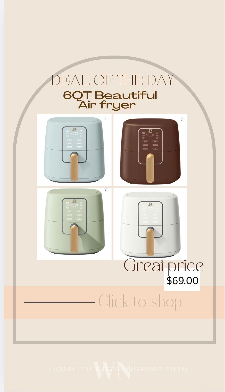 Beautiful air fryers. Colors the best

#LTKmomlife #LTKfoodie #LTKHome