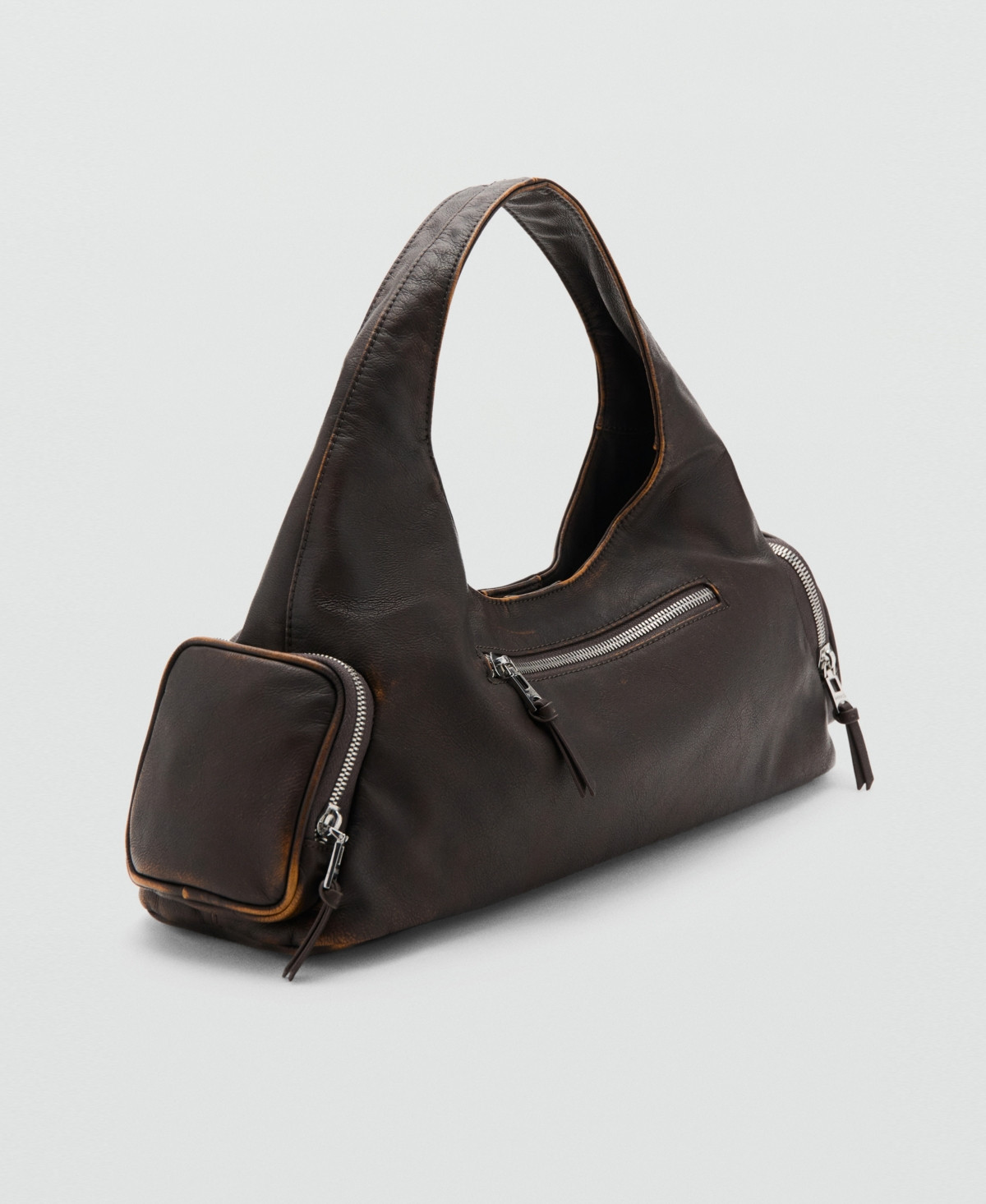Mango Women's Pockets Shoulder Bag - Brown | Macy's