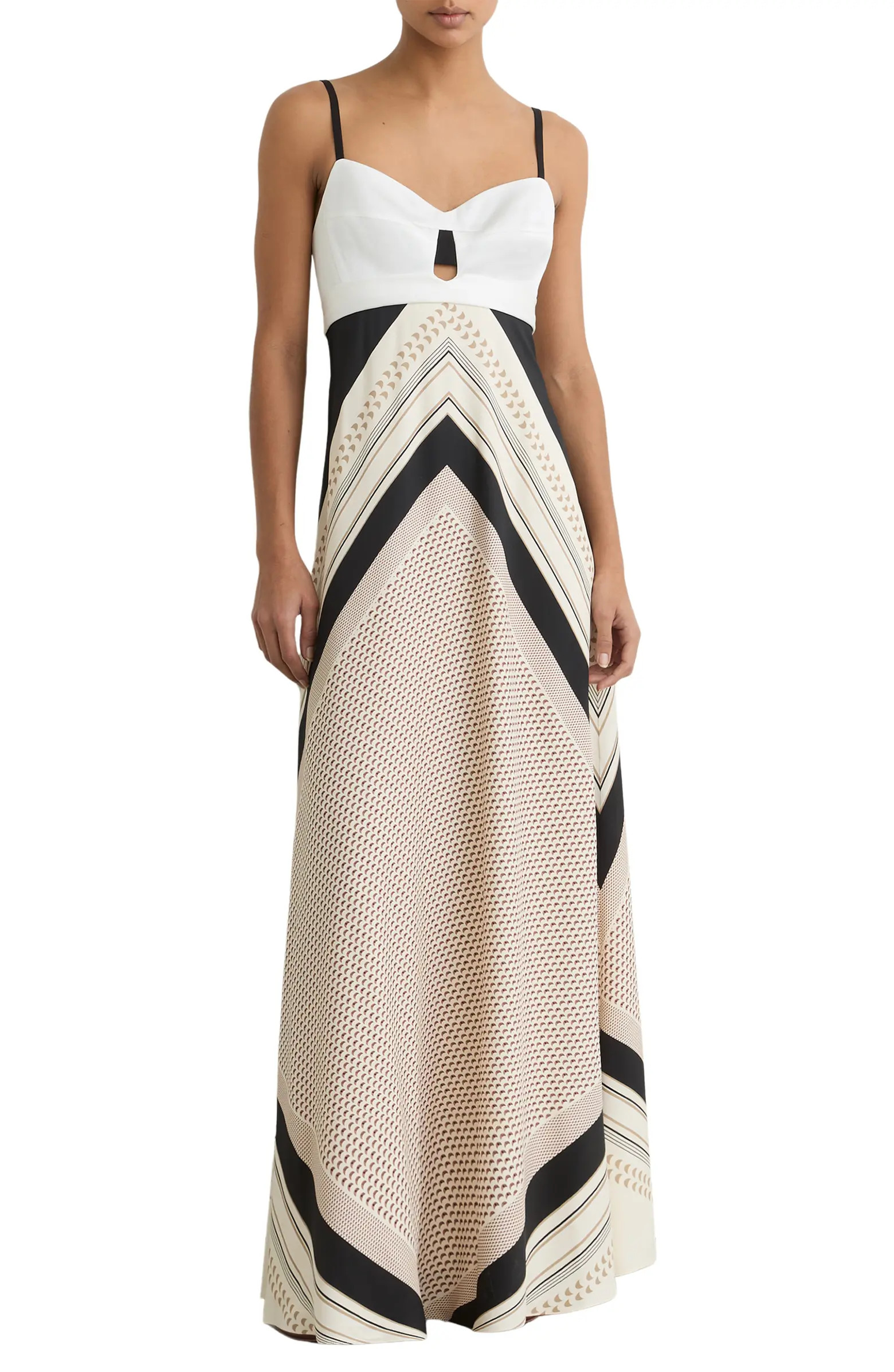 Reiss Myra Print Tie Back Maxi Dress | Nordstrom | Nordstrom