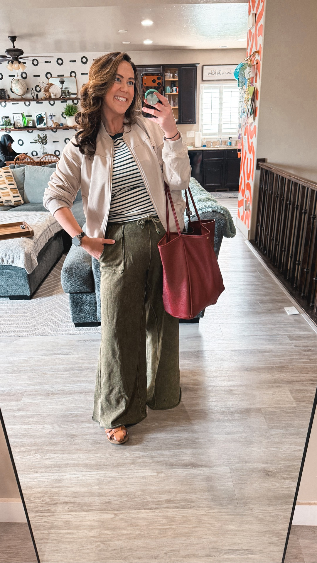 Who says we can’t wear sweats to work?! 😂 Wide leg sweat pants, striped tee, zip jacket and we are DRESSED and comfortable and nobody on Zoom has to know 💃🏻🙌🏼

Bra 38DD: @Lane Bryant 
Undies XL
Pants XL: @Three Bird Nest 
Shirt XL: @American Eagle Outfitters 
Jacket XL

Size 14/16 | L/XL | 5’9

wide leg sweat pants work outfit, comfy work outfit midsize, corporate casual midsize, midsize work from home outfit, wide leg pants office look, comfy but cute work outfit, Amazon wide leg pants, striped tee outfit, zip jacket outfit midsize, working mom outfit ideas

#LTKTall #LTKMidsize #LTKWorkwear