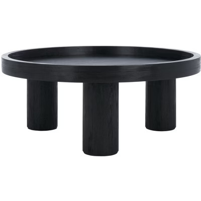 Meek 3 Leg Round Coffee Table - COF6603D - Black - Safavieh | Target