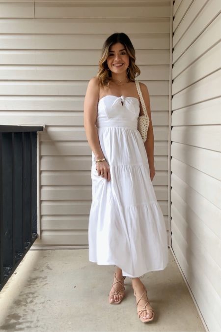 The cutest white midi dress! This dress is so chic and timeless! Highly recommend it wearing size xs. 
Target, target fashion, target style

#LTKunder50 #LTKstyletip #LTKunder100