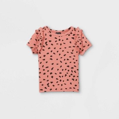 Toddler Girls' Rib Ruffle Short Sleeve T-Shirt - art class™ | Target
