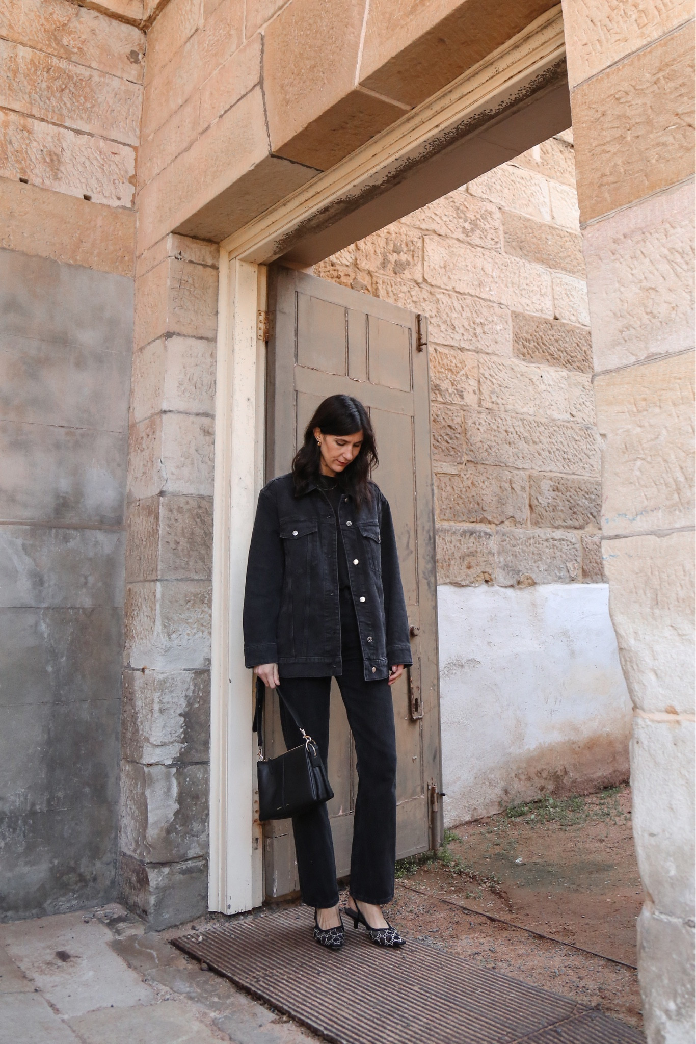 Wearing mesh tee in size XS, denim jacket I sized up to an M, jeans in size 25/30, shoes in my usual EU40. Bag is almost 50% off - such a steal!!! 

#LTKaustralia #LTKautumn #LTKsale