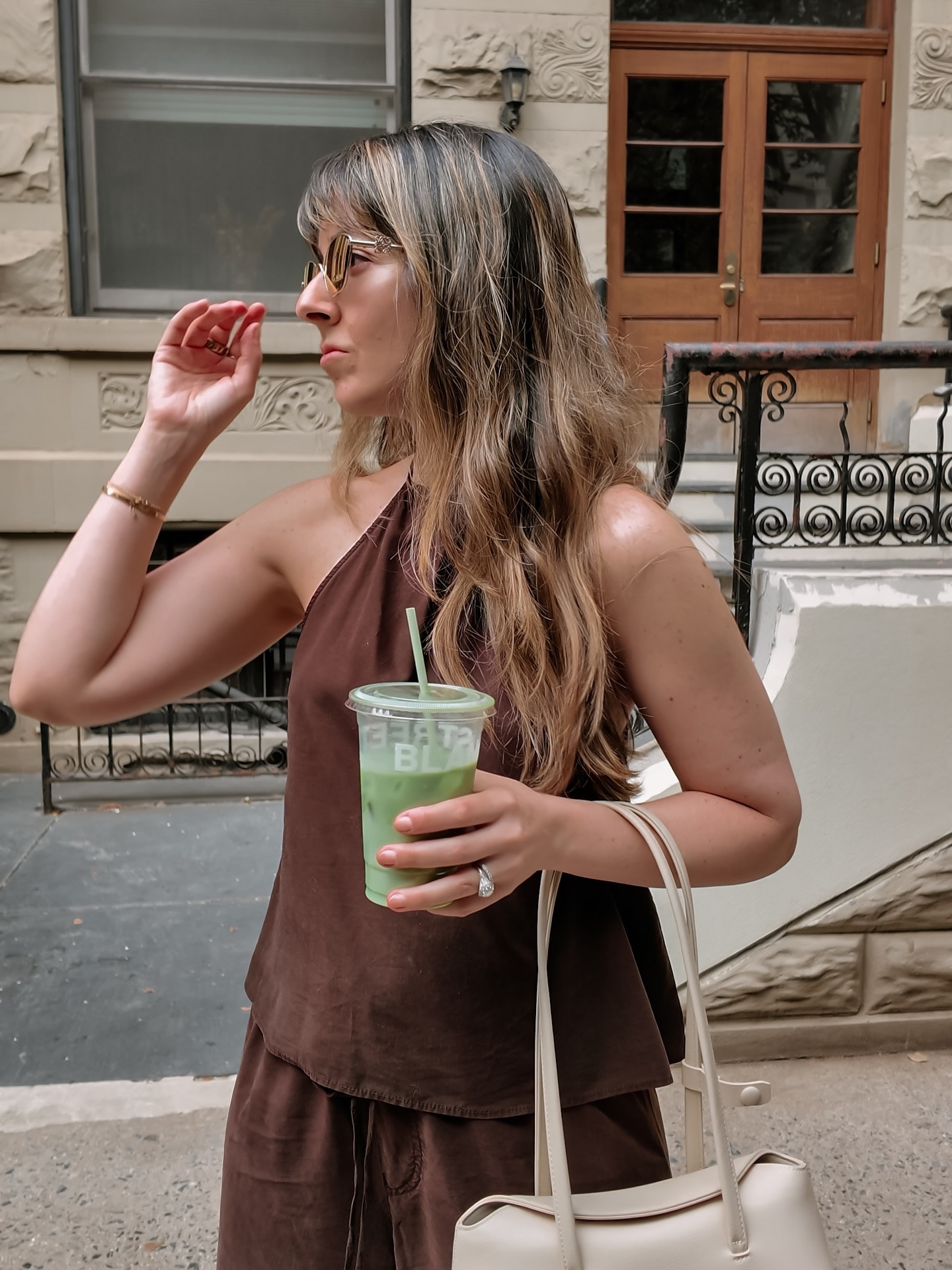 Mood: espresso tones & iced matcha 🍵☀️
An easy summer uniform in soft chocolate brown with light cream accessories.
This whole look just feels like a deep exhale — relaxed but pulled together.

Would you wear brown in summer?

set: @zara 
bag: @frejanyc 
shoes: @dsw 
sunnies: @loewe 

some more brown sets i love below

#SummerOutfit #OOTD #MonochromeStyle #NeutralOutfits #ChicAndEffortless #AjdaNYC #MinimalStyle #PetiteStyle #RealOutfits #LuxuryFashion #BrownOutfit #QuietLuxury #OutfitInspo

#LTKSeasonal