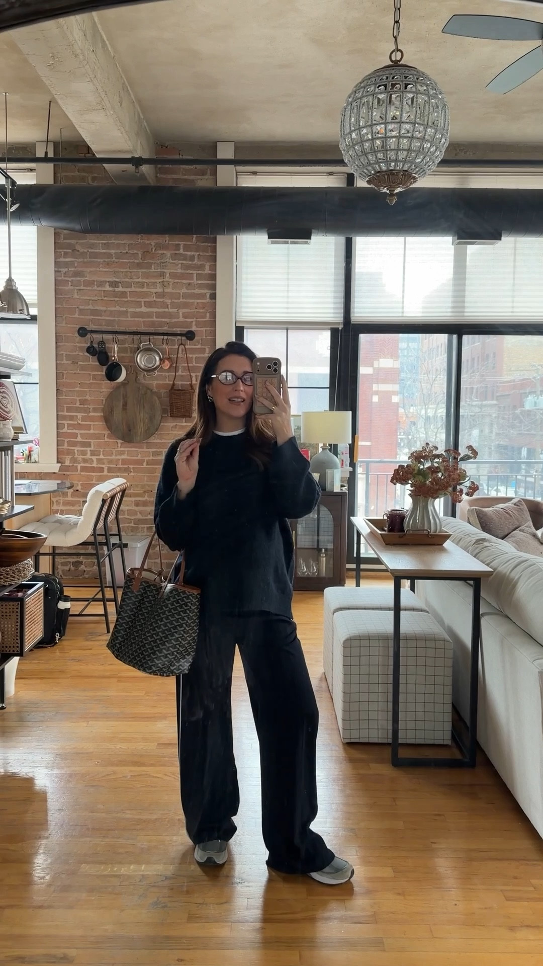 Casual outfit for a coffee date at 34 weeks pregnant. I own these pants in all 3 colors that they come in. Sized up 1 to a small. Wearing a L in the sweater and M in the t shirt. 

#LTKBump