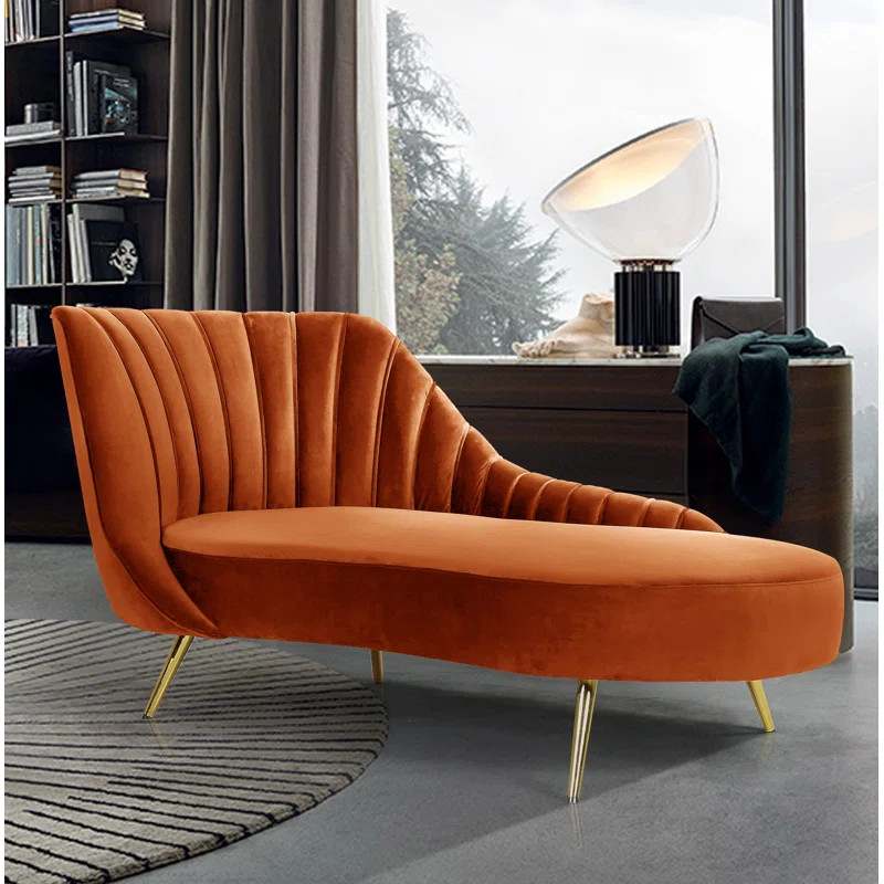 Margo Velvet Left-Arm Chaise Lounge | Wayfair North America