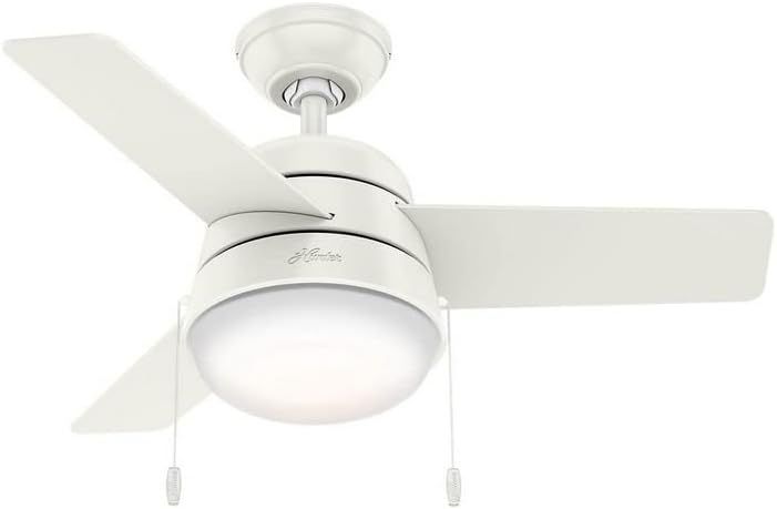 Hunter Fan Company 59301 Aker Indoor with LED Light, Pull Chain Control, 36 Inch, White | Amazon (US)