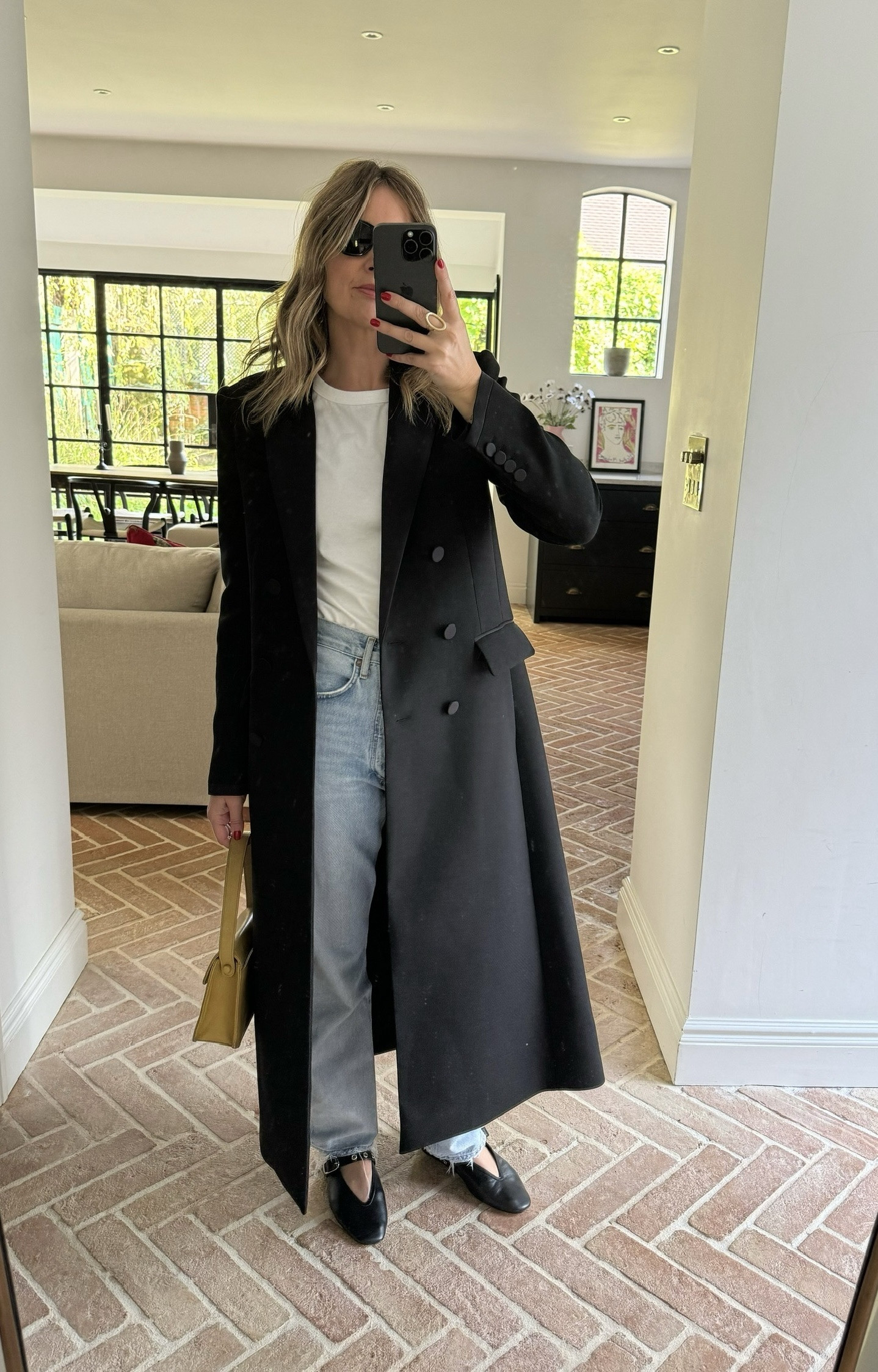 Long tux coat + denim + ballet flats | denim outfits 

#LTKautumn #LTKstyletip #LTKuk