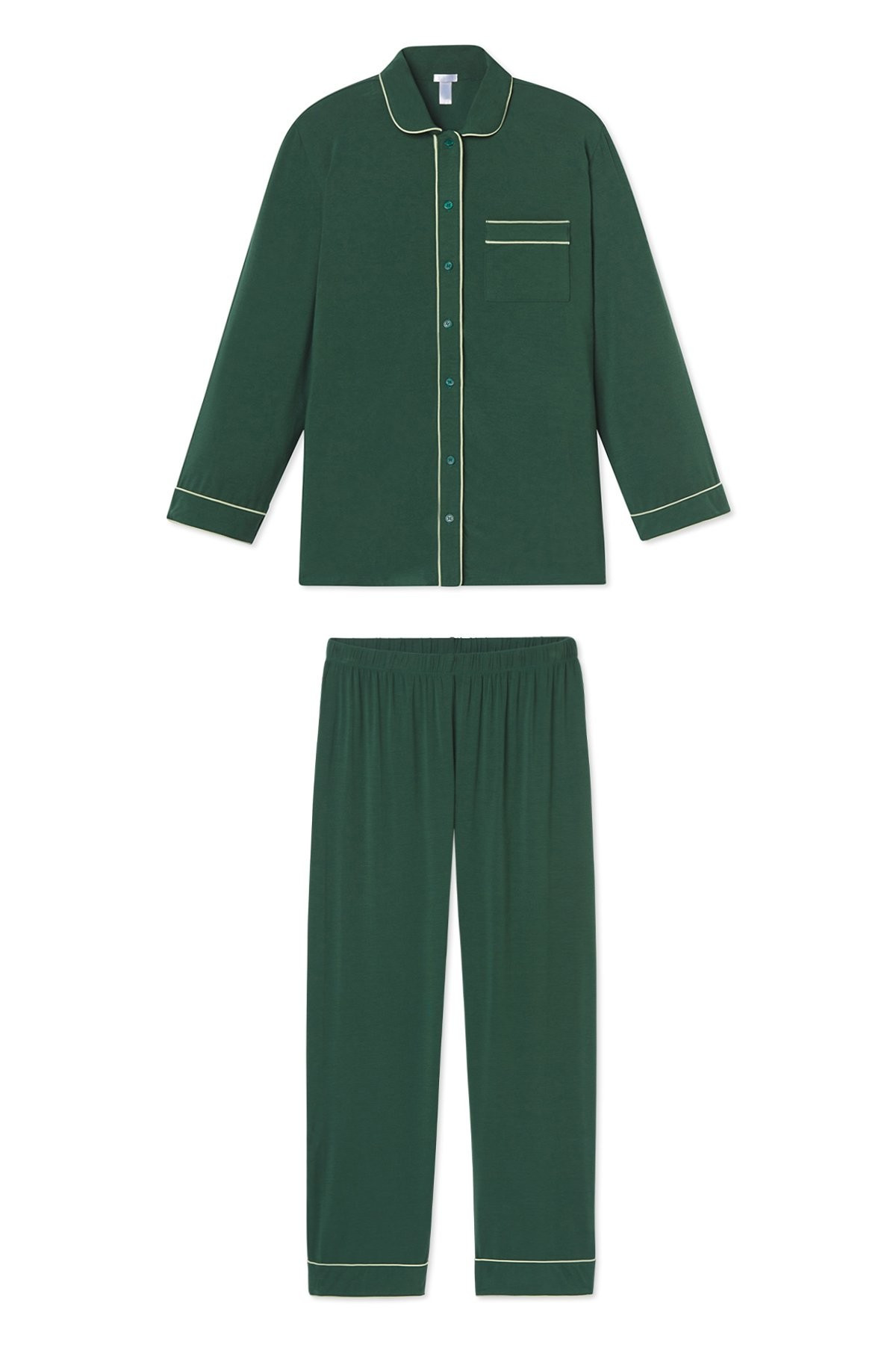 DreamKnit Button Down Set in Grove | LAKE Pajamas
