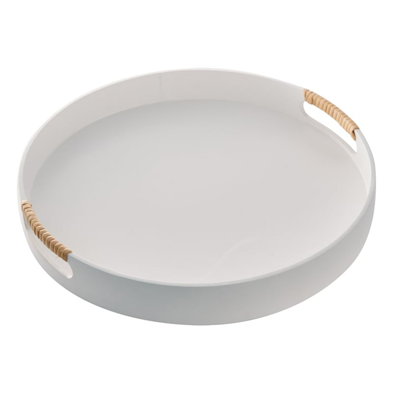 Ty Pennington White Wood Decorative Tray, Large | At Home