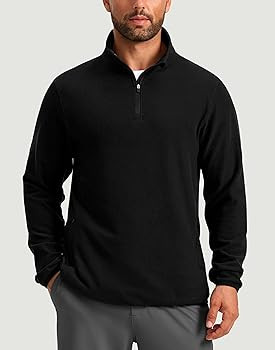 G Gradual Mens Quarter Zip Pullover Fleece with 2 Zipper Pockets Long Sleeve Golf Shirt Winter At... | Amazon (US)