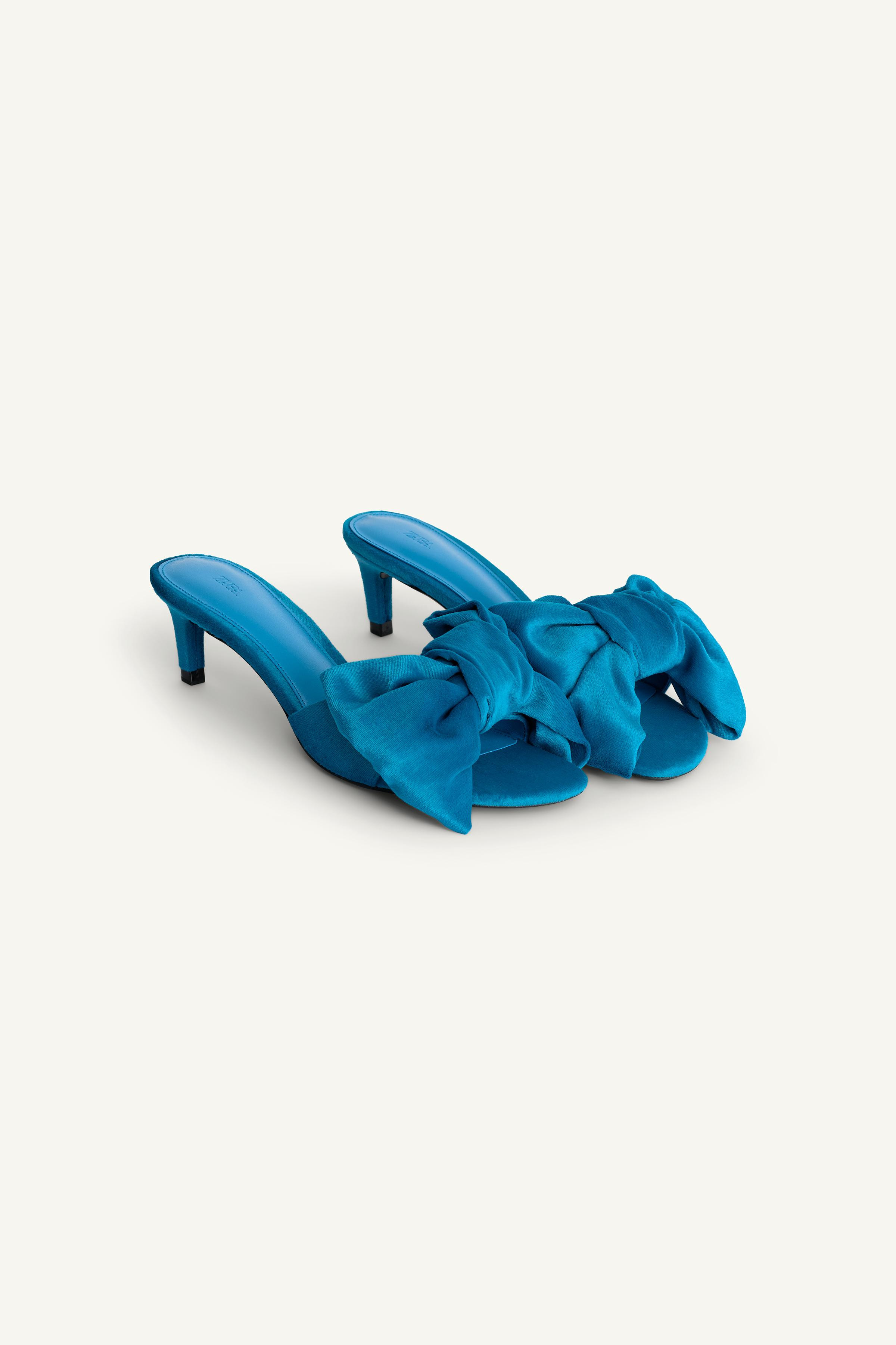 LIMITED EDITION MAXI BOW HEELED SANDALS | Zara UK