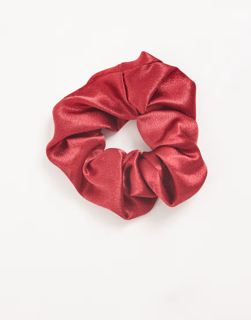 JJXX satin scrunchie in red | ASOS (Global)