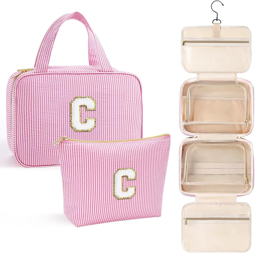 YOOLIFE Stocking Stuffers for Teen Girls Gifts Trendy Stuff - Hanging Initial Toiletry Bag for Wo... | Amazon (US)