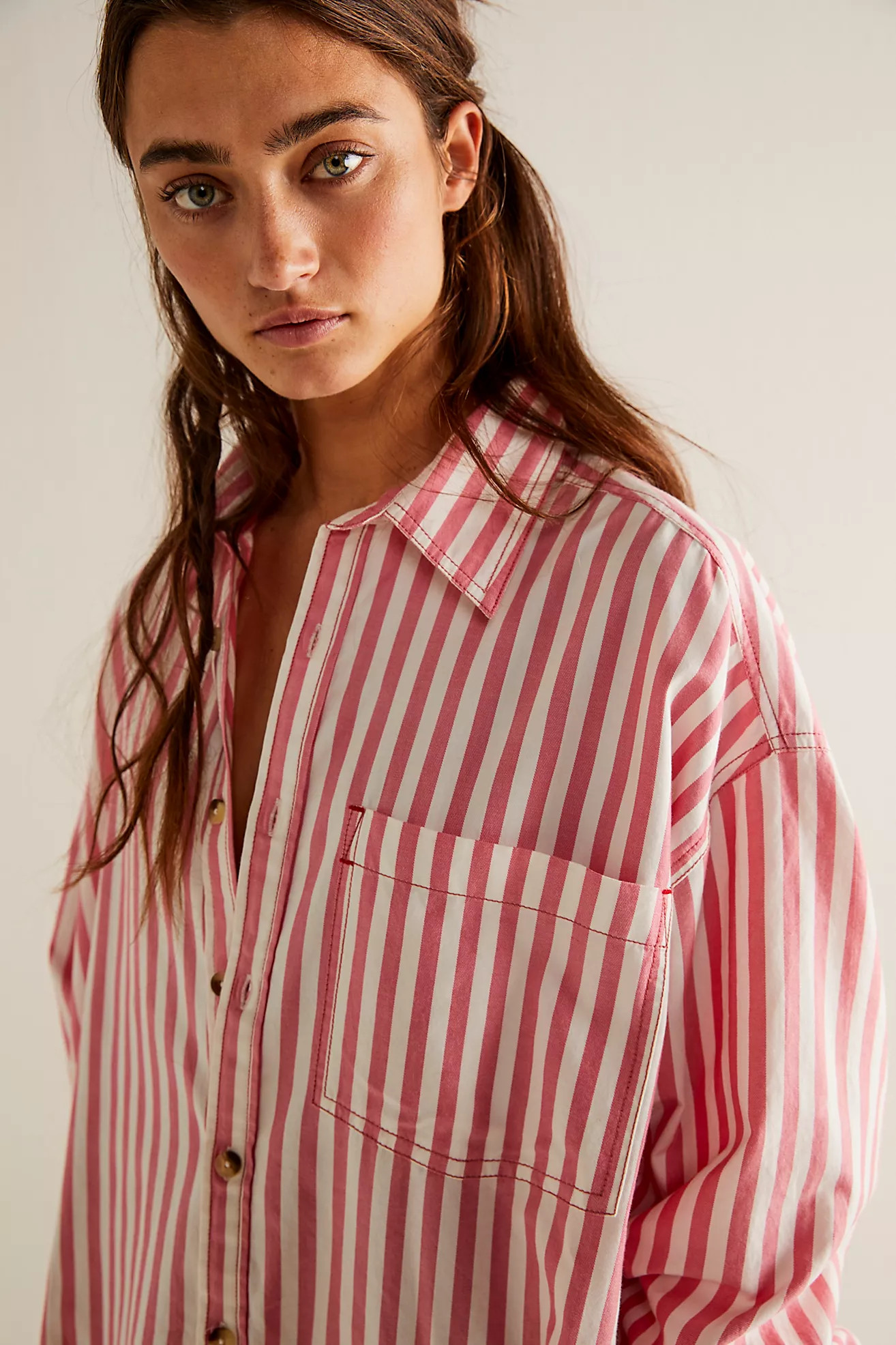 We The Free Freddie Striped Shirt | Free People (Global - UK&FR Excluded)