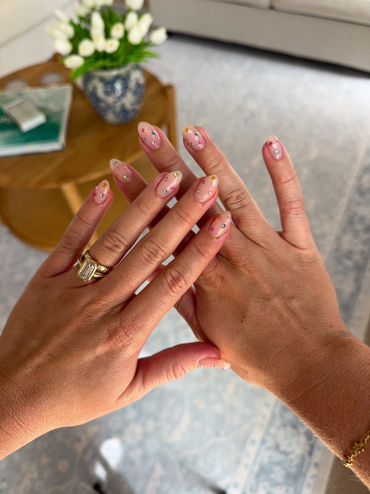 Summer nails!! These colorful rhinestones are so fun

#LTKStyleTip #LTKBeauty